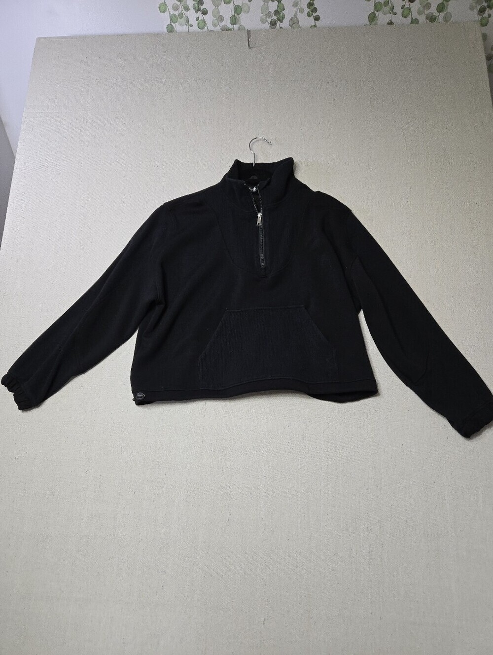 Pretty Guide Black  Half-Zip Pullover Sweatshirt